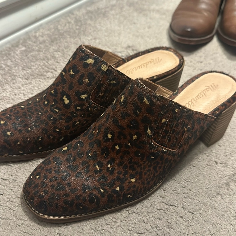 Madewell Leopard slip on shoes, women’s size 10